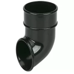 FloPlast Round Downpipe Shoe Black 68mm