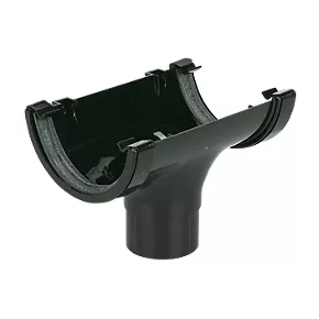 FloPlast Round Running Outlet Black 112mm x 68mm