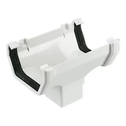 FloPlast Square Line Square Running Outlet White 114mm x 65mm