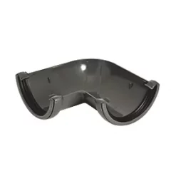FloPlast 90° Half Round Gutter Angle Anthracite Grey 112mm