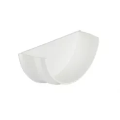 FloPlast Half Round Internal Stop End White 112mm
