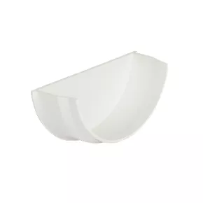 FloPlast Half Round Internal Stop End White 112mm