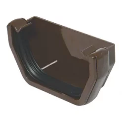 FloPlast Square External Stop End Brown 114mm
