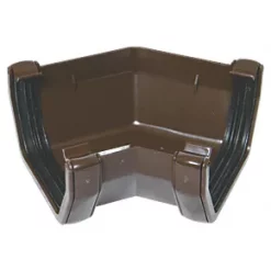 FloPlast Square Line 135° Square Gutter Angle Brown 114mm