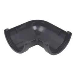 FloPlast Mini Line 90° Half Round Bracket Black 76mm