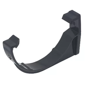 FloPlast Half Round Fascia Bracket Black 76mm 10 Pack