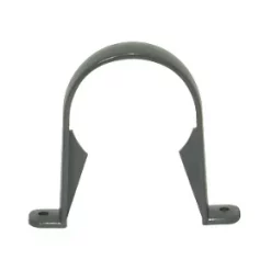 FloPlast Round Rainwater Downpipe Clip Anthracite Grey 68mm 10 Pack