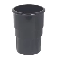FloPlast Round Mini Line Pipe Socket Black 50mm