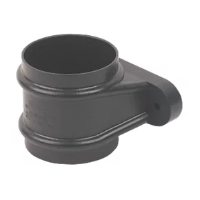 FloPlast Cast Iron Effect Round Pipe Socket Black 68mm