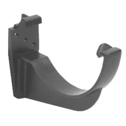 FloPlast Cast Iron Effect Round Fascia Bracket Black 112mm 10 Pack