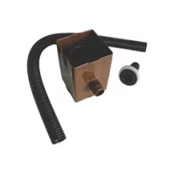 FloPlast Square Line Square Rainwater Diverter Brown 65/68mm