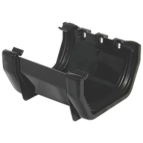 FloPlast Square Gutter Union Bracket Black 114mm - Image 2