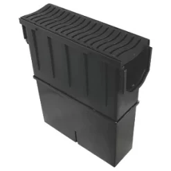 FloPlast D732 Sump Trap Unit & Basket Black 114mm x 340mm