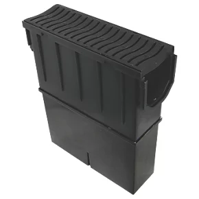 FloPlast D732 Sump Trap Unit & Basket Black 114mm x 340mm