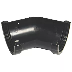 FloPlast Mini Line 135° Half Round Gutter Black 76mm