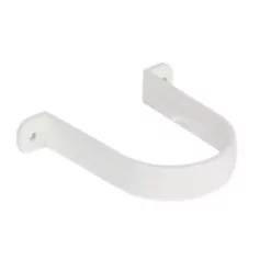FloPlast Round Downpipe Clips White 68mm 10 Pack