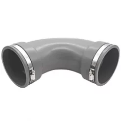 FloPlast Push-Fit 90° Double Socket Bend Grey 105-110mm