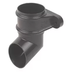 FloPlast Cast Iron Effect Round Shoe Black 68mm