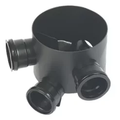 FloPlast Push-Fit 3-Inlet Fixed Inspection Chamber Base 300mm