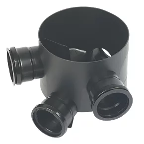 FloPlast Push-Fit 3-Inlet Fixed Inspection Chamber Base 300mm