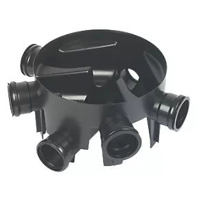 FloPlast Push-Fit 5-Inlet Fixed Inspection Chamber Base 450mm