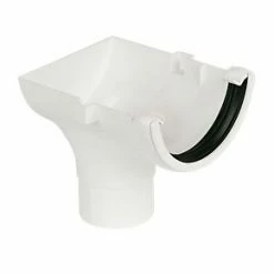 FloPlast Round Stop End Outlet White 112mm x 68mm