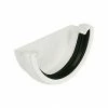 FloPlast Half Round External Stop End White 112mm