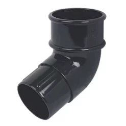 FloPlast Mini Line 112.5° Round Offset Bend Black 50mm