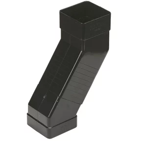 FloPlast Square Line Square 25-65mm Adjustable Offset Bend Black 65mm