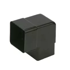 FloPlast Square Line 92.5° Square Offset Bend Black 65mm