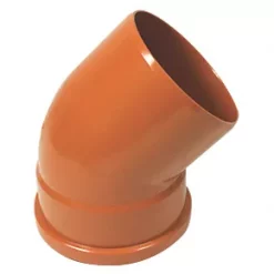 FloPlast Push-Fit 45° Single Socket Bend 160mm