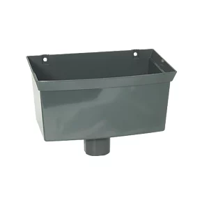 FloPlast Gutter Hopper 65-68mm Anthracite Grey