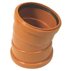 FloPlast Push-Fit 15° Double Socket Bend 160mm