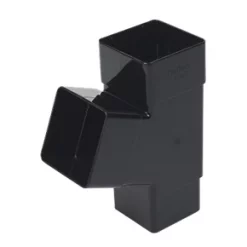 FloPlast Square Line Square Pipe Branch Black 65mm