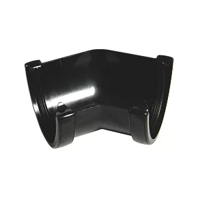 FloPlast Hi-Cap 135° Half Round Gutter Angle Black 115mm